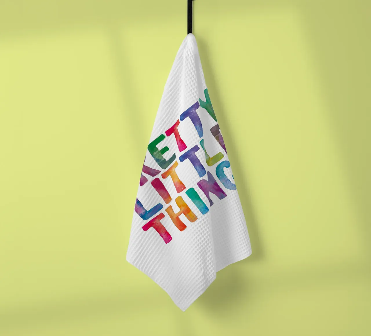 Pretty Little Thing Arcobaleno Tipografia Design canovaccio da cucina da THE MOTIVATED TYPE