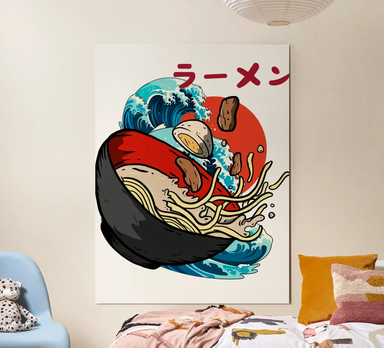 delizioso ramen poster con telaio in alluminio da yukihana