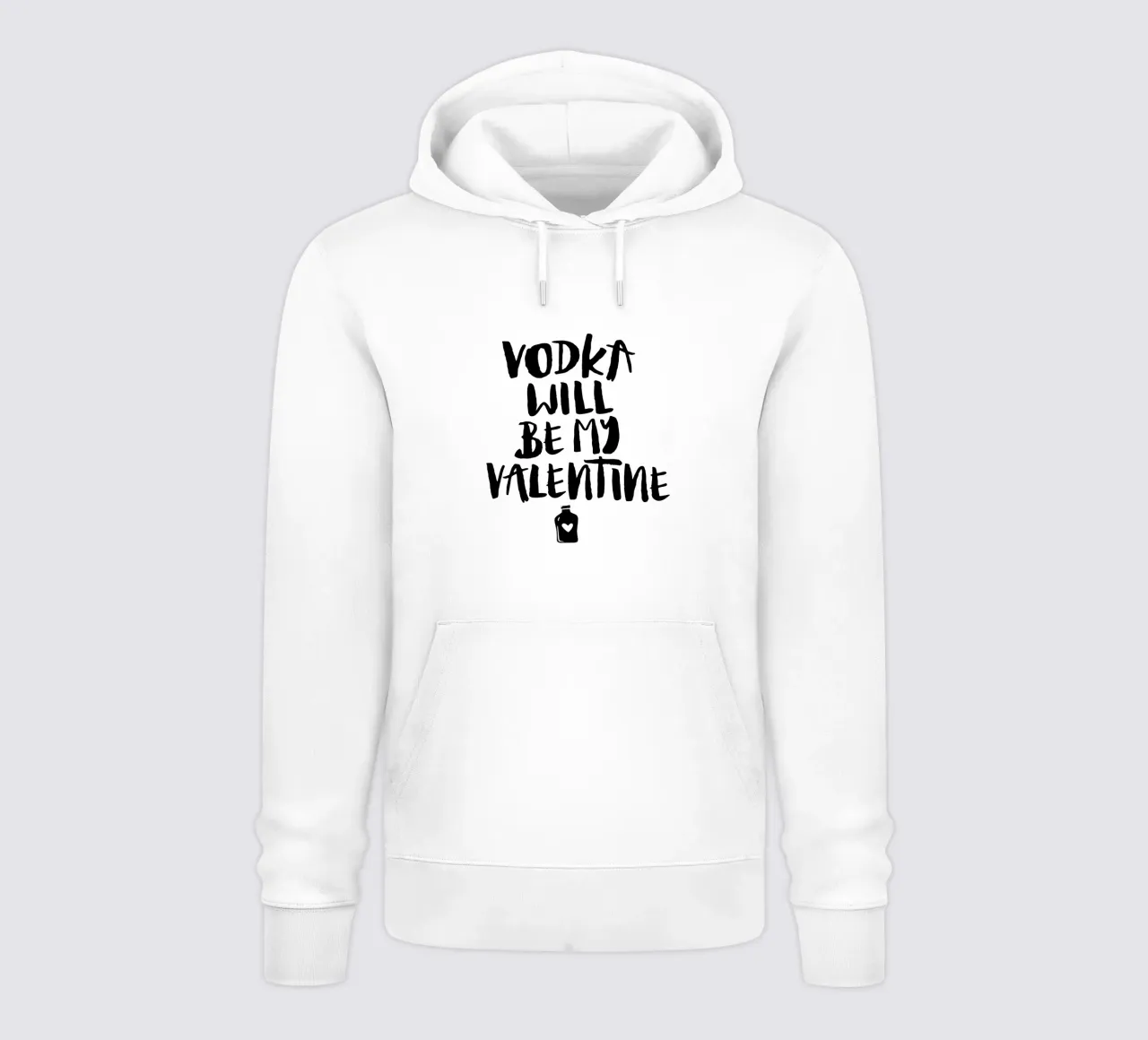 Vodka Will Be My Valentine Funny Typografie Design felpa con cappuccio da THE MOTIVATED TYPE