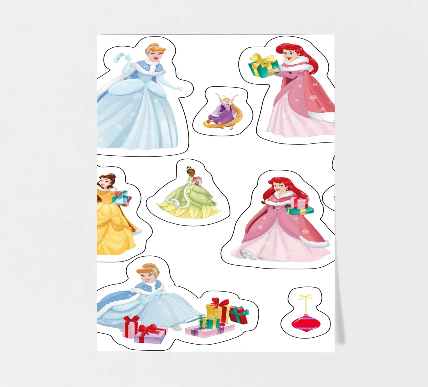 Christmas Princess foglio adesivo da DISNEY PRINCESS - Sticker Shop