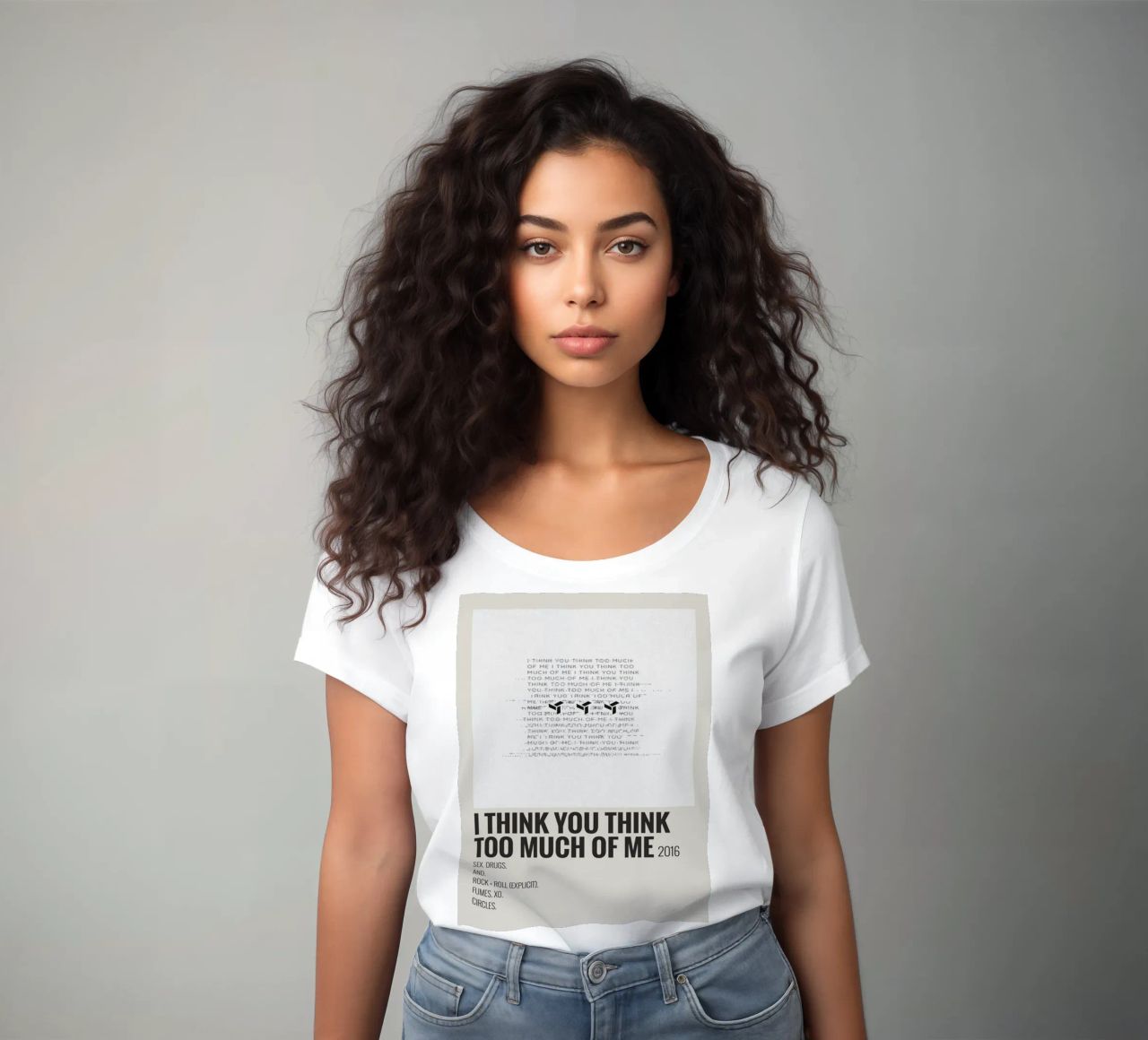 I THINK YOU THINK TOO MUCH OF ME t-shirt da donna da SoundStudio