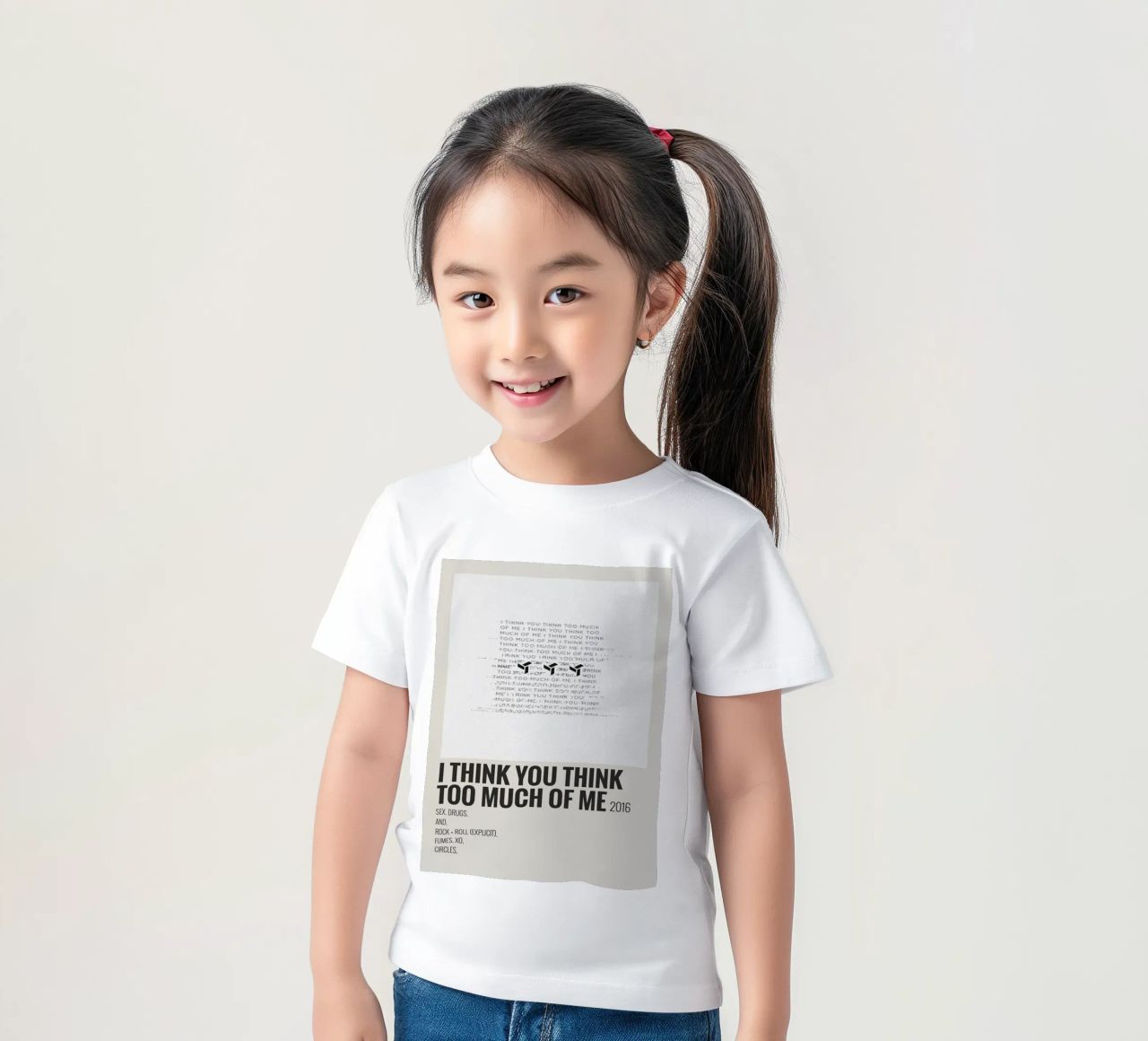 I THINK YOU THINK TOO MUCH OF ME t-shirt bambini da SoundStudio