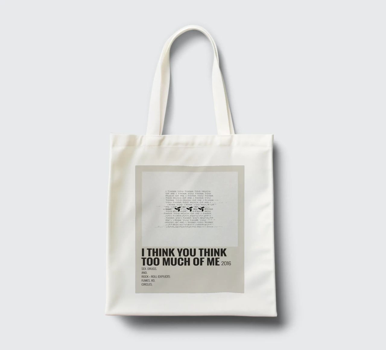I THINK YOU THINK TOO MUCH OF ME borsa in juta da SoundStudio