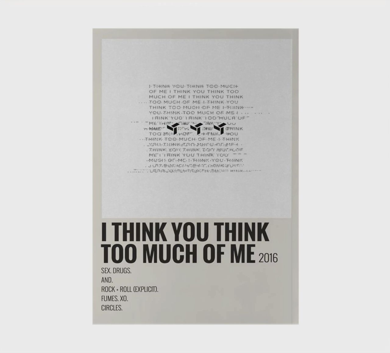 I THINK YOU THINK TOO MUCH OF ME notebook by SoundStudio
