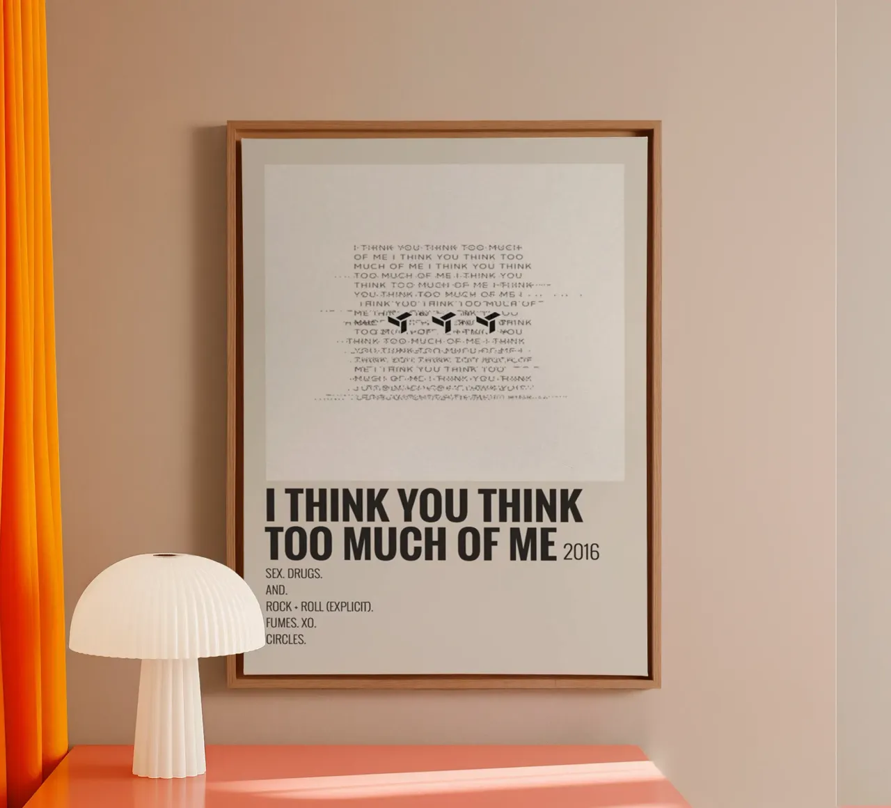 I THINK YOU THINK TOO MUCH OF ME lienzo de SoundStudio