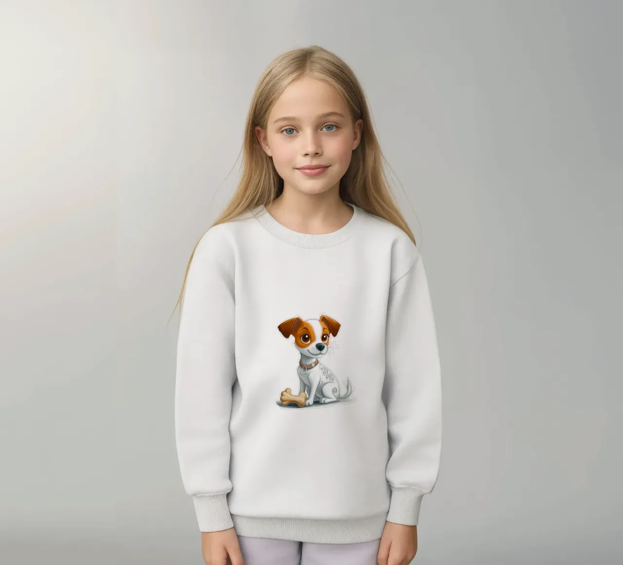 Cucciolo stravagante con un osso giocoso felpa bambino da Motivate-Today