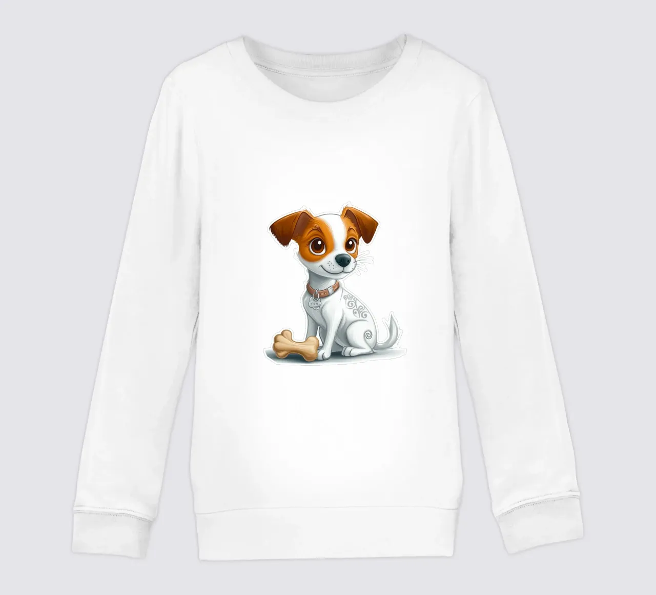 Cucciolo stravagante con un osso giocoso felpa bambino da Motivate-Today