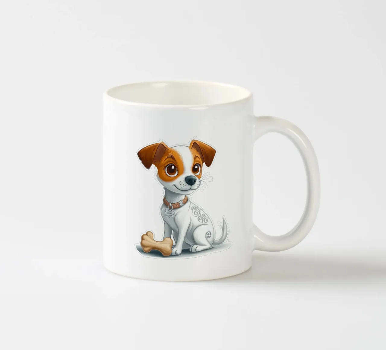 Cucciolo stravagante con un osso giocoso tazza in ceramica da Motivate-Today