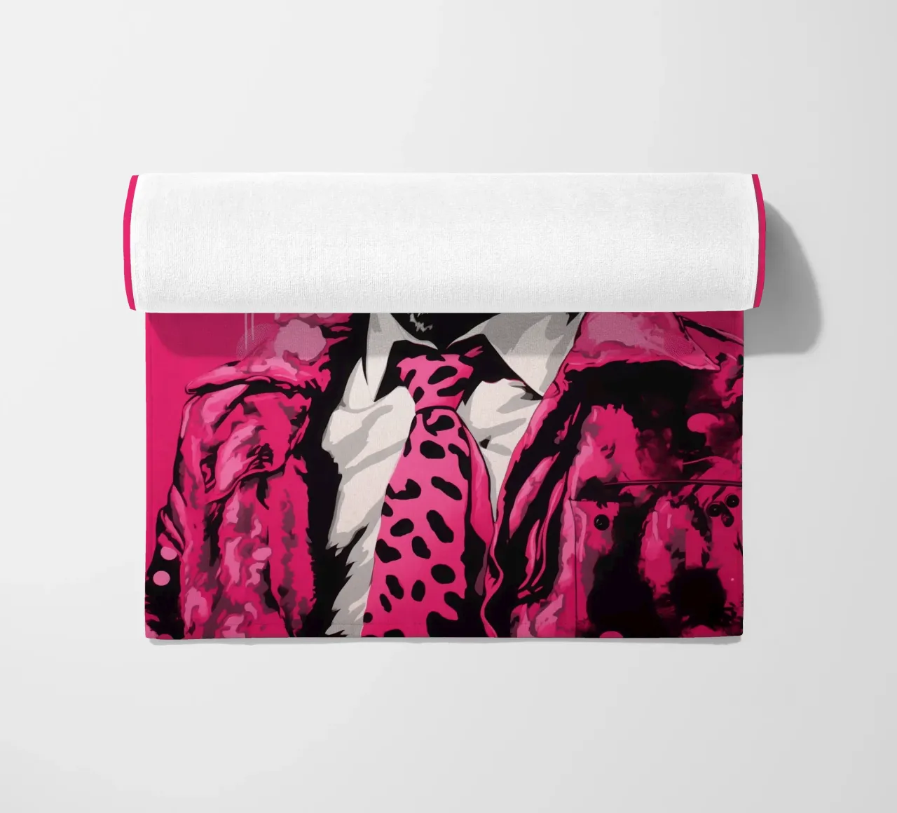 Jefe Pantera Rosa con gafas de sol | Pop Art toalla de playa de Autofocus