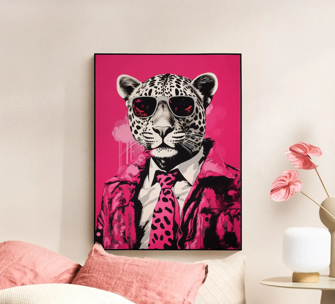 Jefe Pantera Rosa con gafas de sol | Pop Art metacrilato de Autofocus