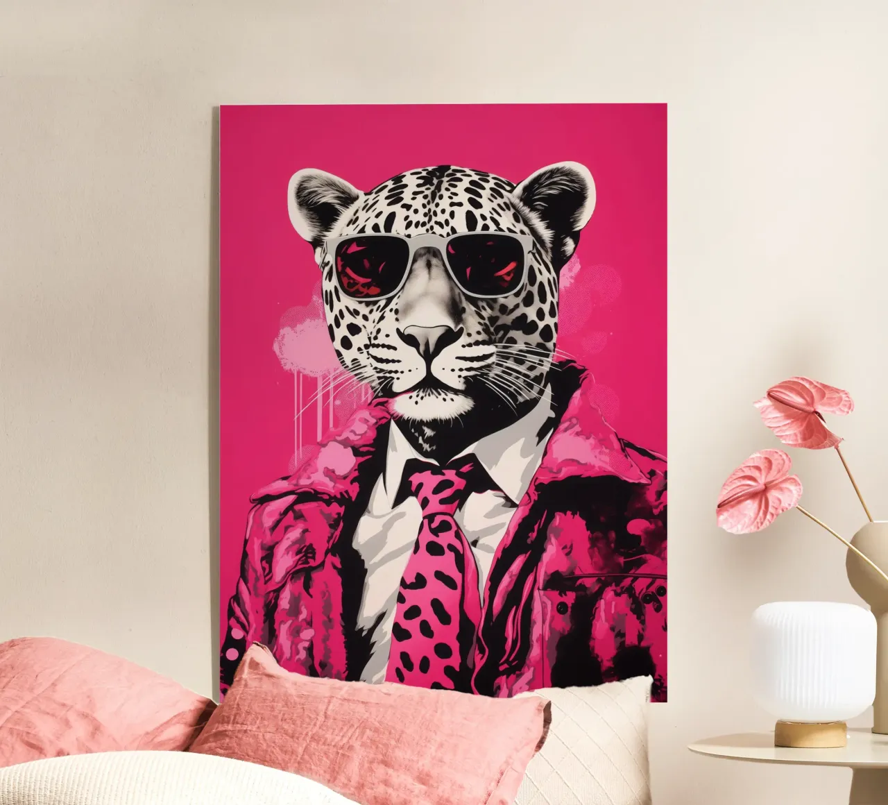 Jefe Pantera Rosa con gafas de sol | Pop Art metacrilato de Autofocus