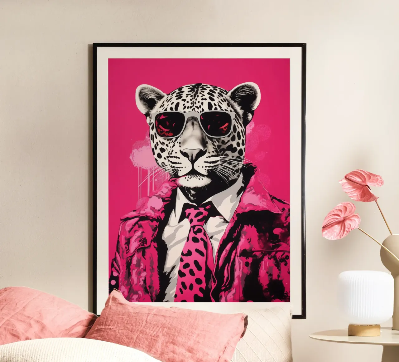 Jefe Pantera Rosa con gafas de sol | Pop Art hahnemühle de Autofocus