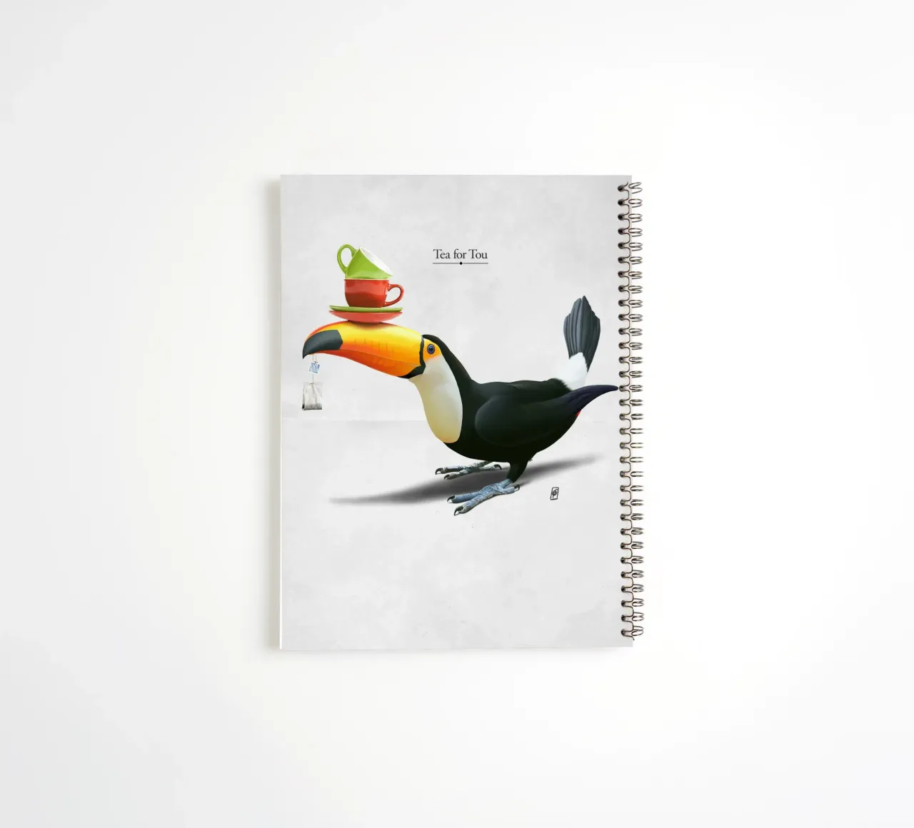 Tea for Tou (Titled) spiral notebook by Rob Art | Illustration