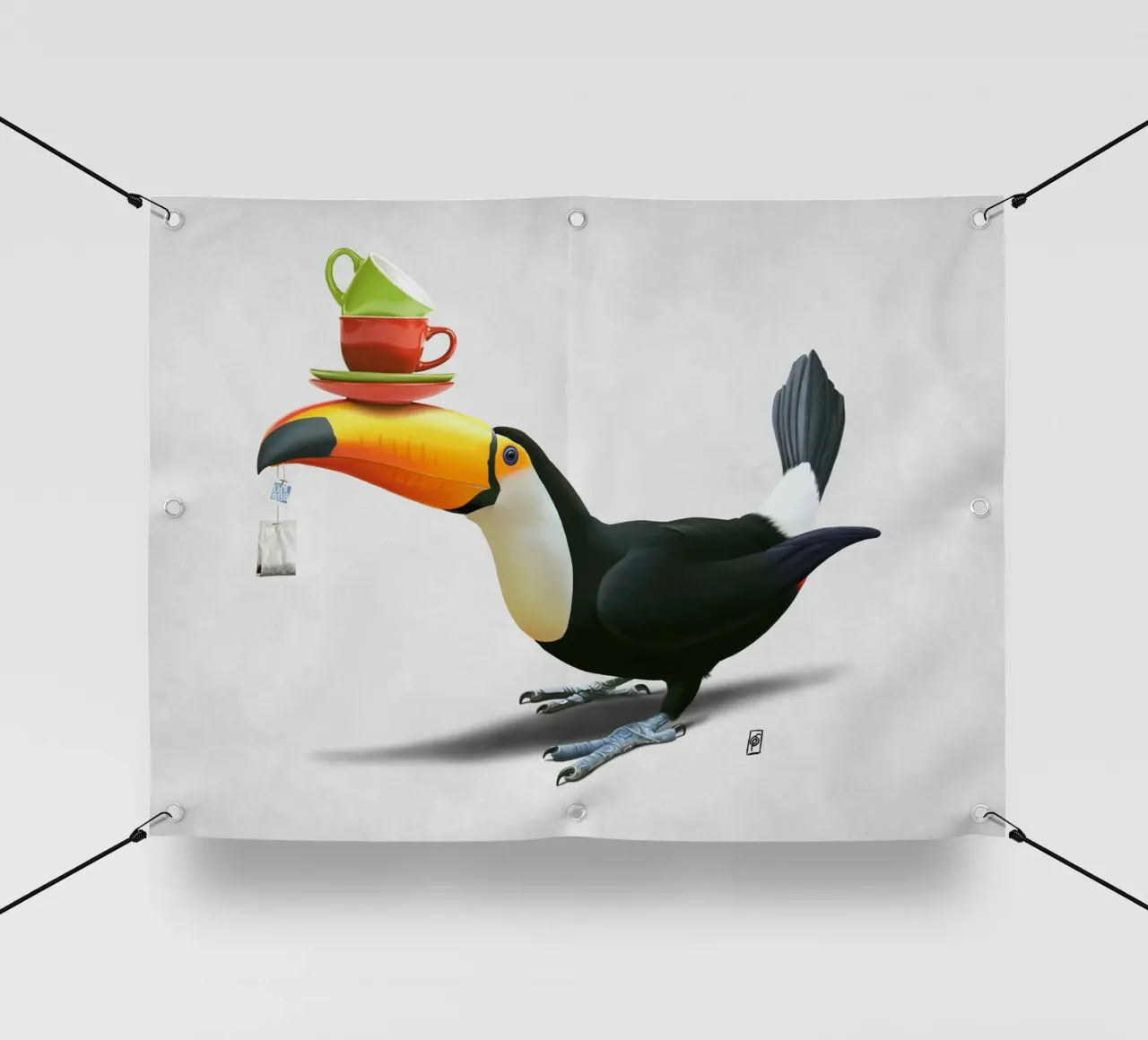 Tea for Tou (Wordless) telo in pvc da Rob Art | Illustration