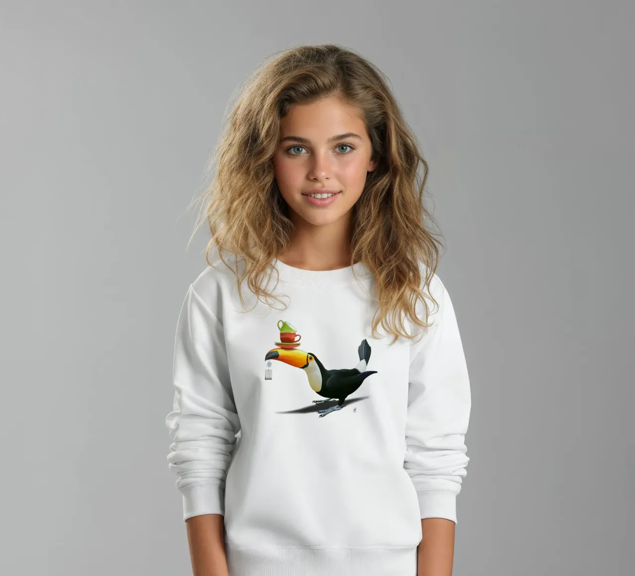 Tea for Tou (Colour) felpa bambino da Rob Art | Illustration