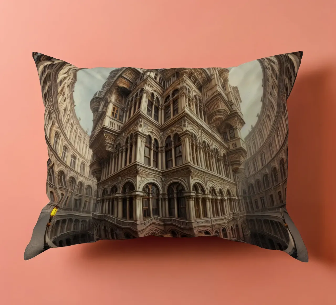 Sphere 056 - Ornate Architectural Fantasy cuscino da Spheres