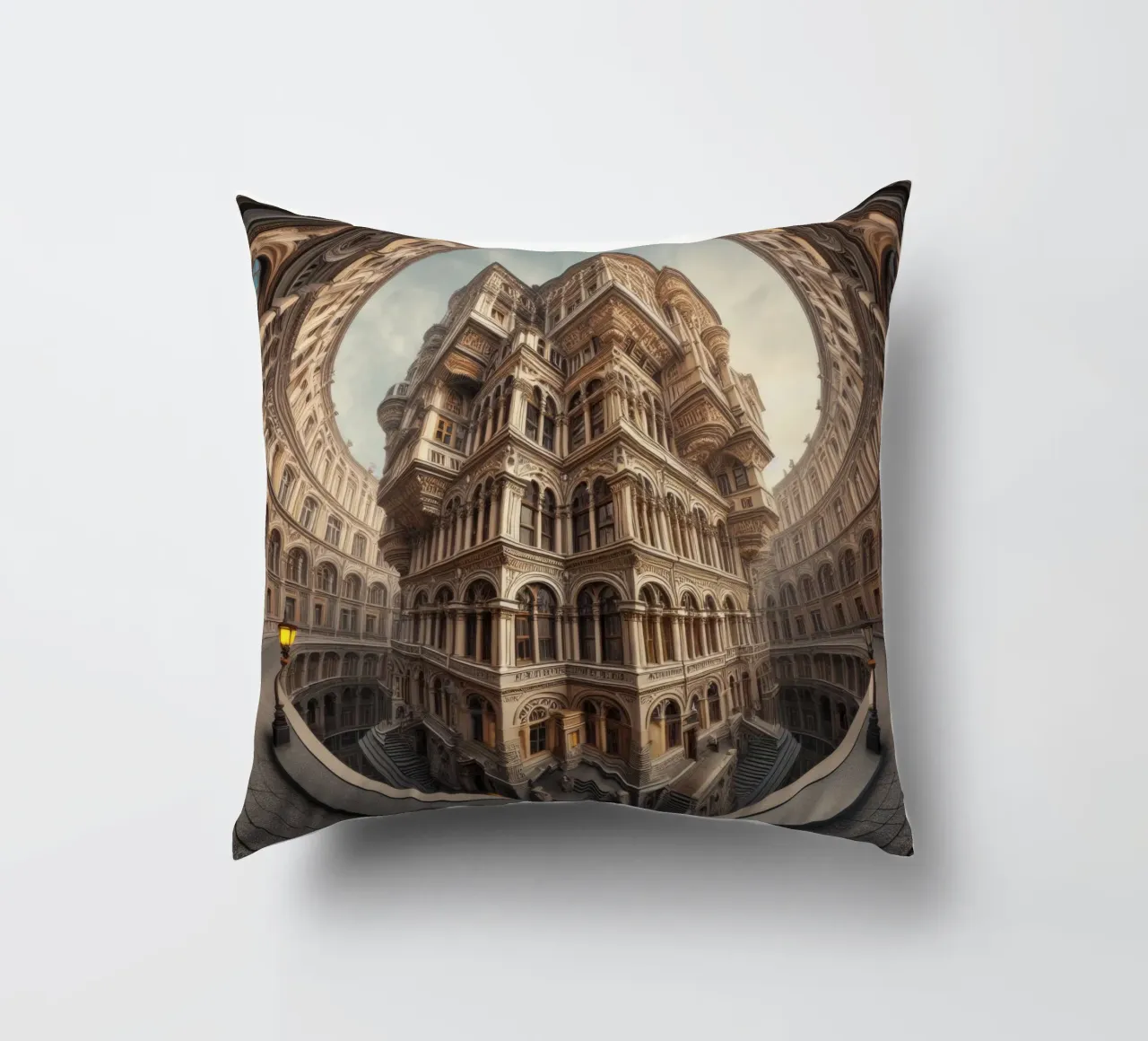 Sphere 056 - Ornate Architectural Fantasy cuscino da Spheres