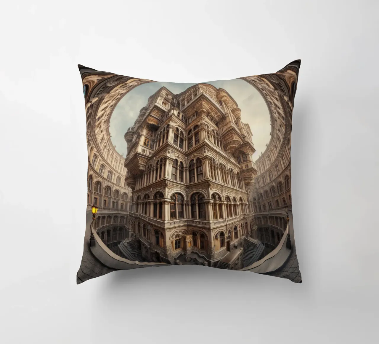 Sphere 056 - Ornate Architectural Fantasy cuscino da Spheres