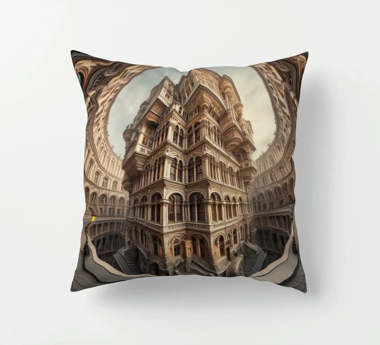 Sphere 056 - Ornate Architectural Fantasy cuscino da Spheres