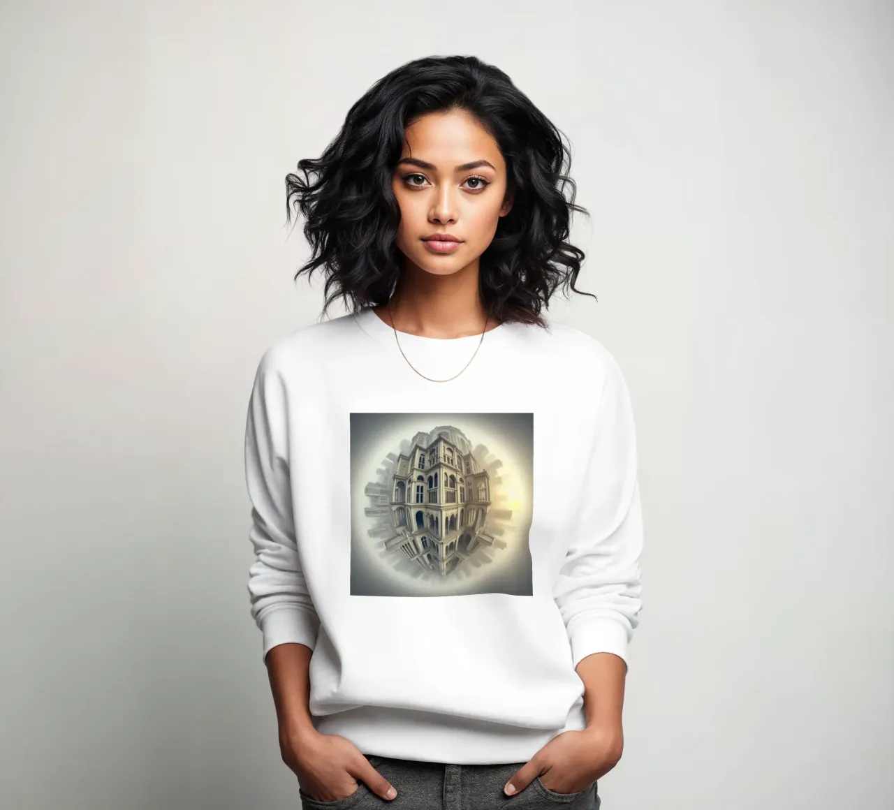 Sphere 058 - Surreal Spherical Cityscape sweatshirt by Spheres