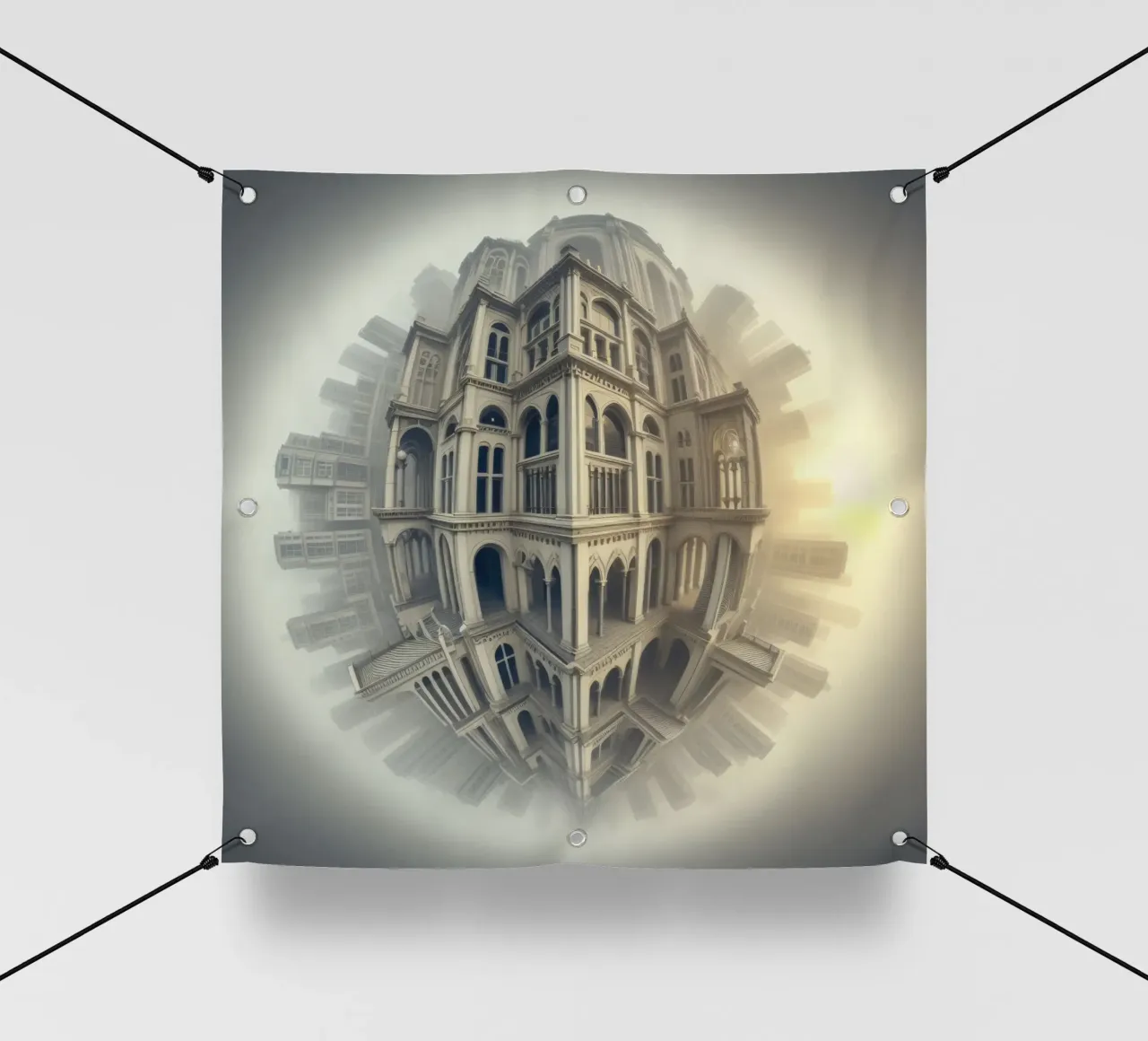 Sphere 058 - Surreal Spherical Cityscape telo in pvc da Spheres