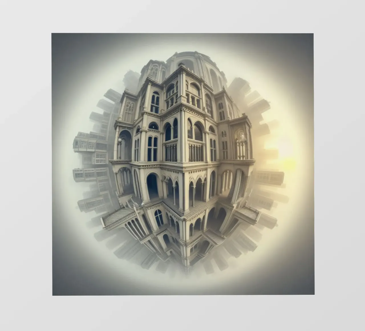 Sphere 058 - Surreal Spherical Cityscape telo in pvc da Spheres