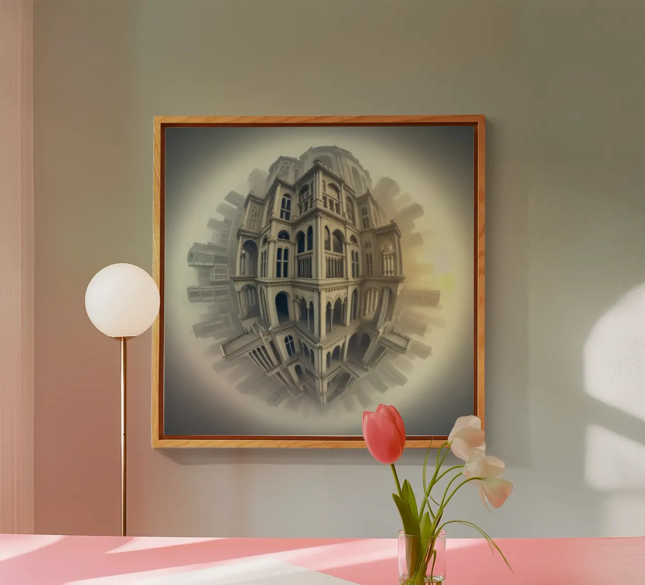 Sphere 058 - Surreal Spherical Cityscape plexiglass da Spheres
