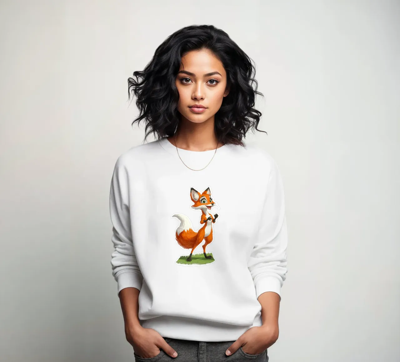 cute fox sweatshirt by Motivate-Today