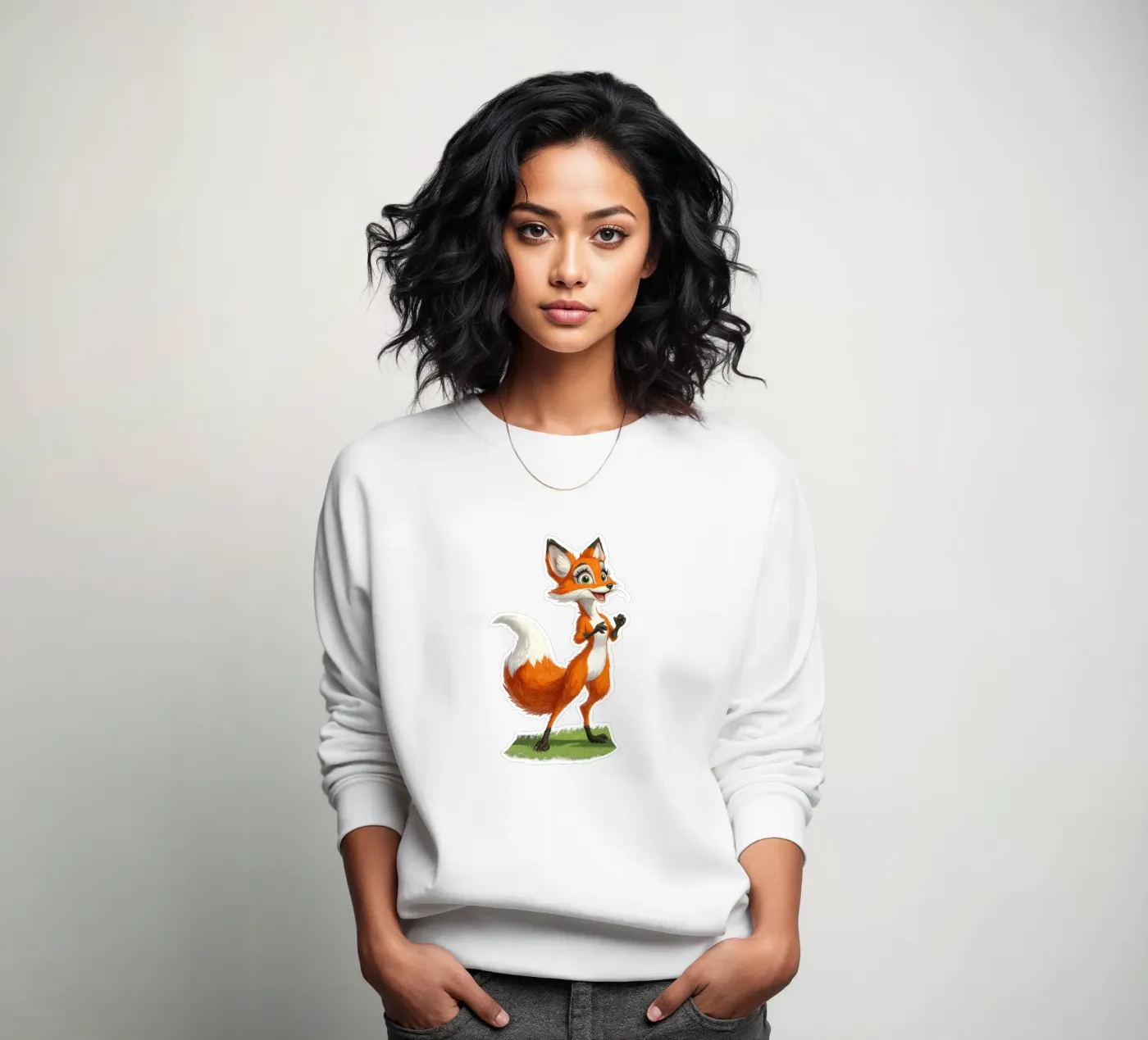 simpatica volpe felpa da Motivate-Today