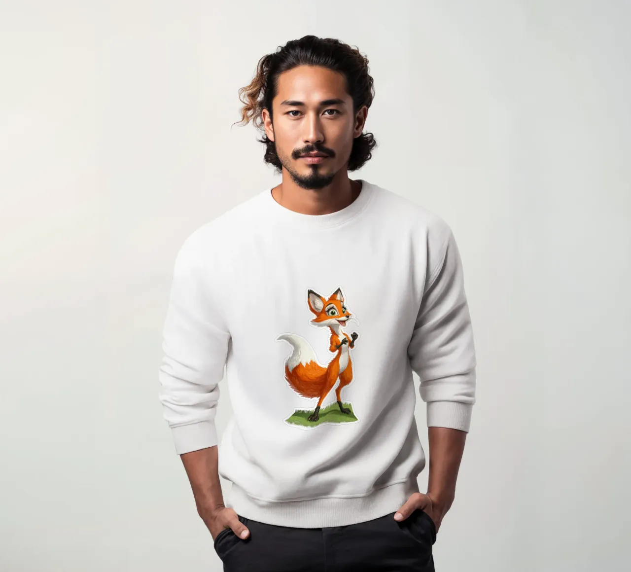 cute fox sweatshirt by Motivate-Today