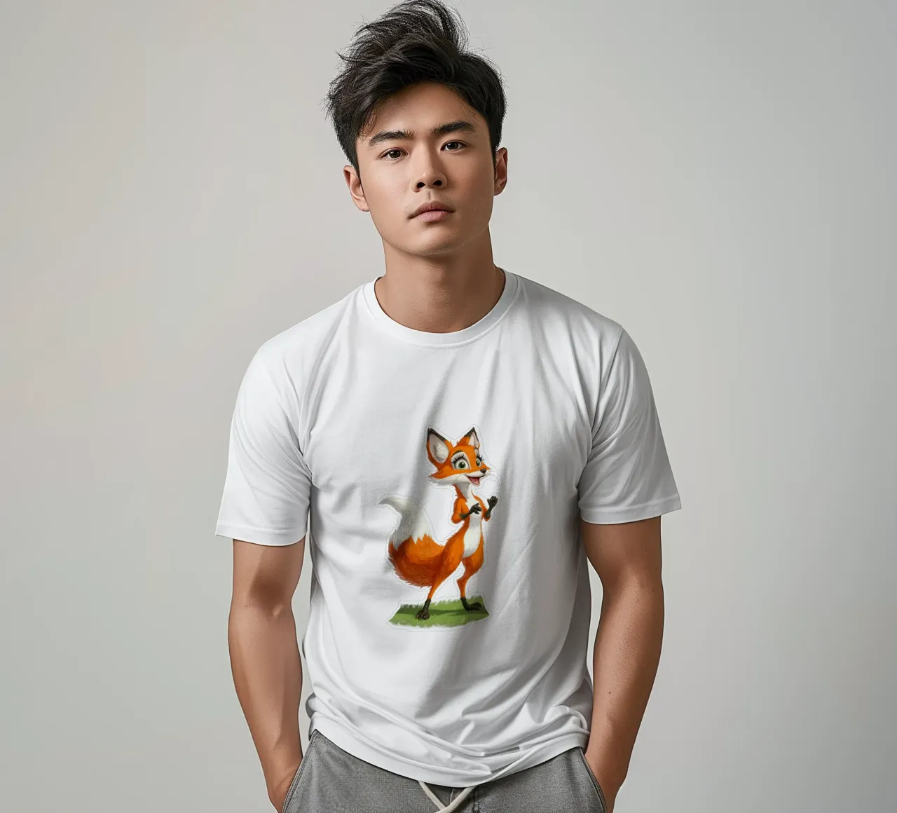 simpatica volpe t-shirt da Motivate-Today