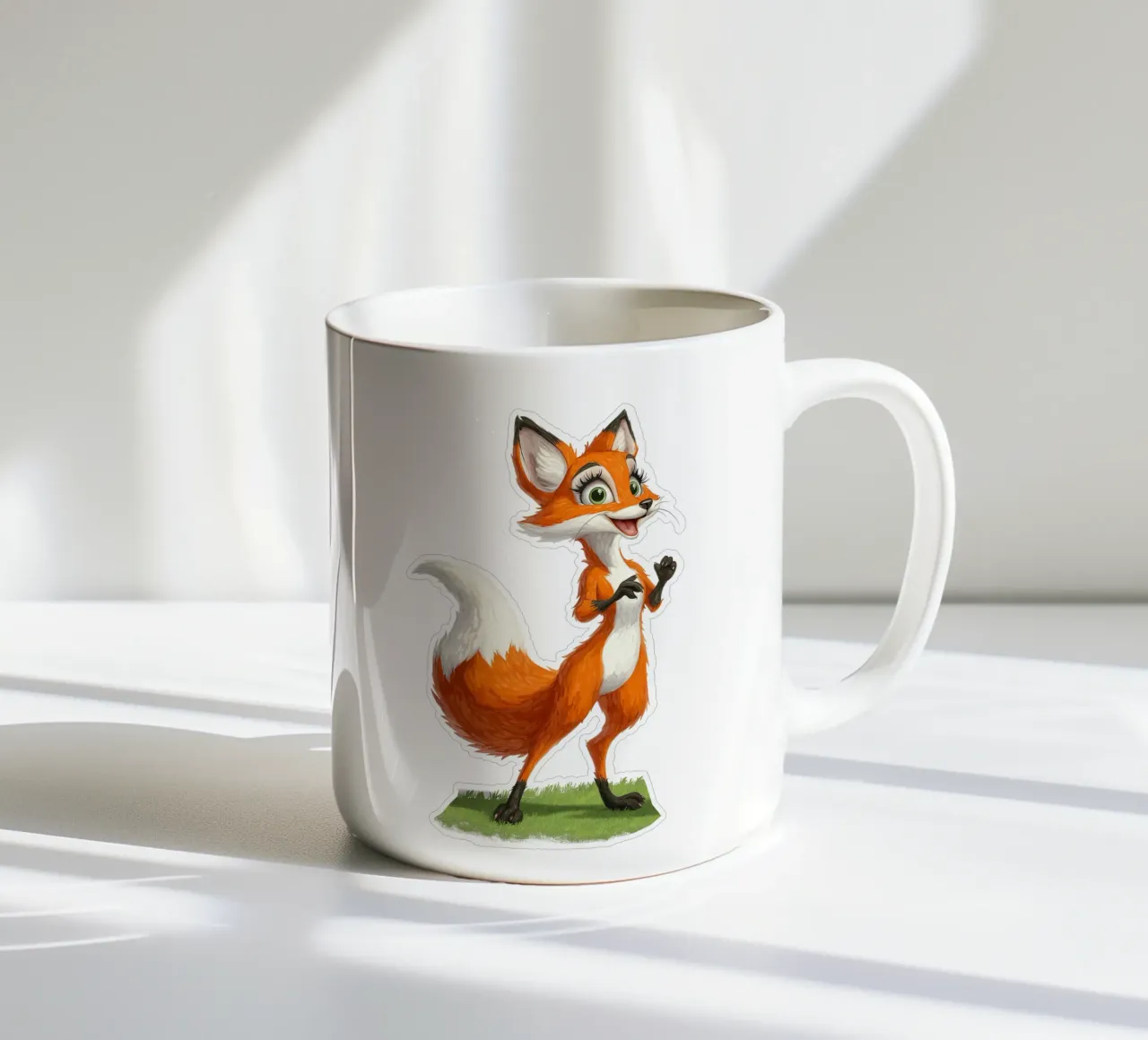 simpatica volpe tazza in ceramica da Motivate-Today
