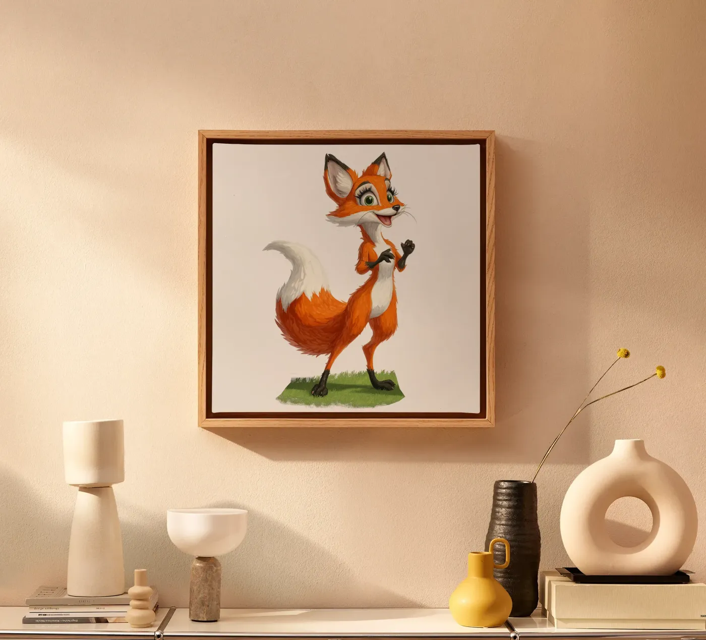 simpatica volpe tela da Motivate-Today