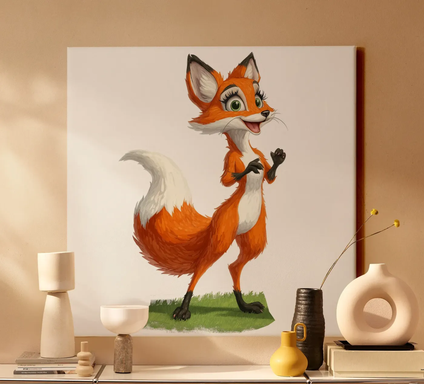 simpatica volpe tela da Motivate-Today