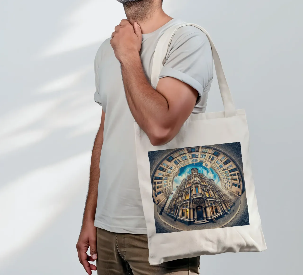 Sphere 059 - Circular Victorian Architecture borsa in juta da Spheres