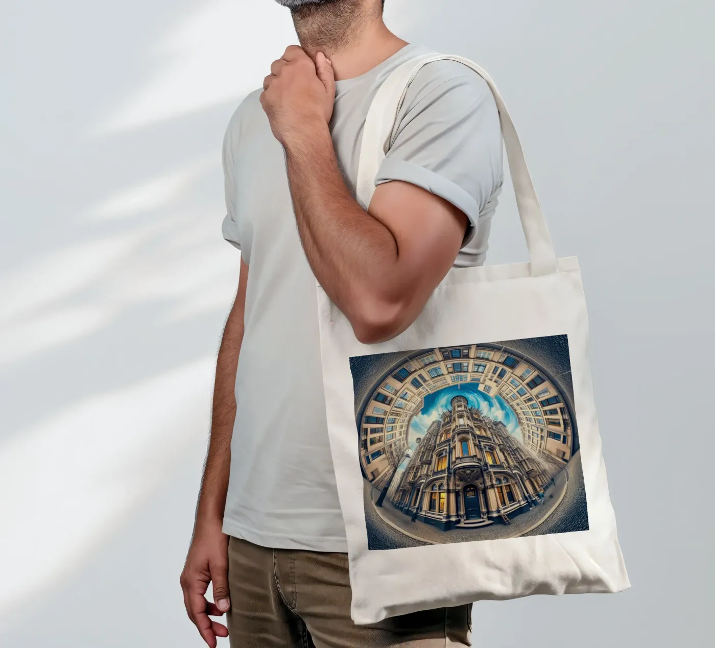 Sphere 059 - Circular Victorian Architecture borsa in juta da Spheres