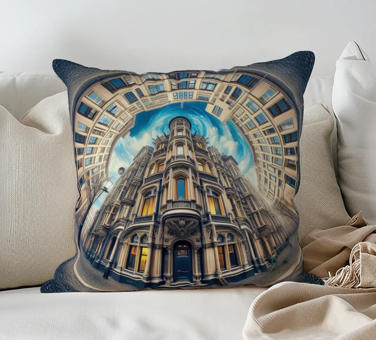 Sphere 059 - Circular Victorian Architecture Kissen von Spheres