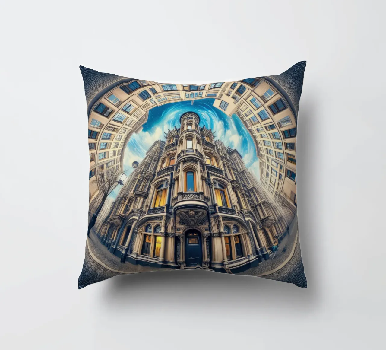 Sphere 059 - Circular Victorian Architecture Kissen von Spheres