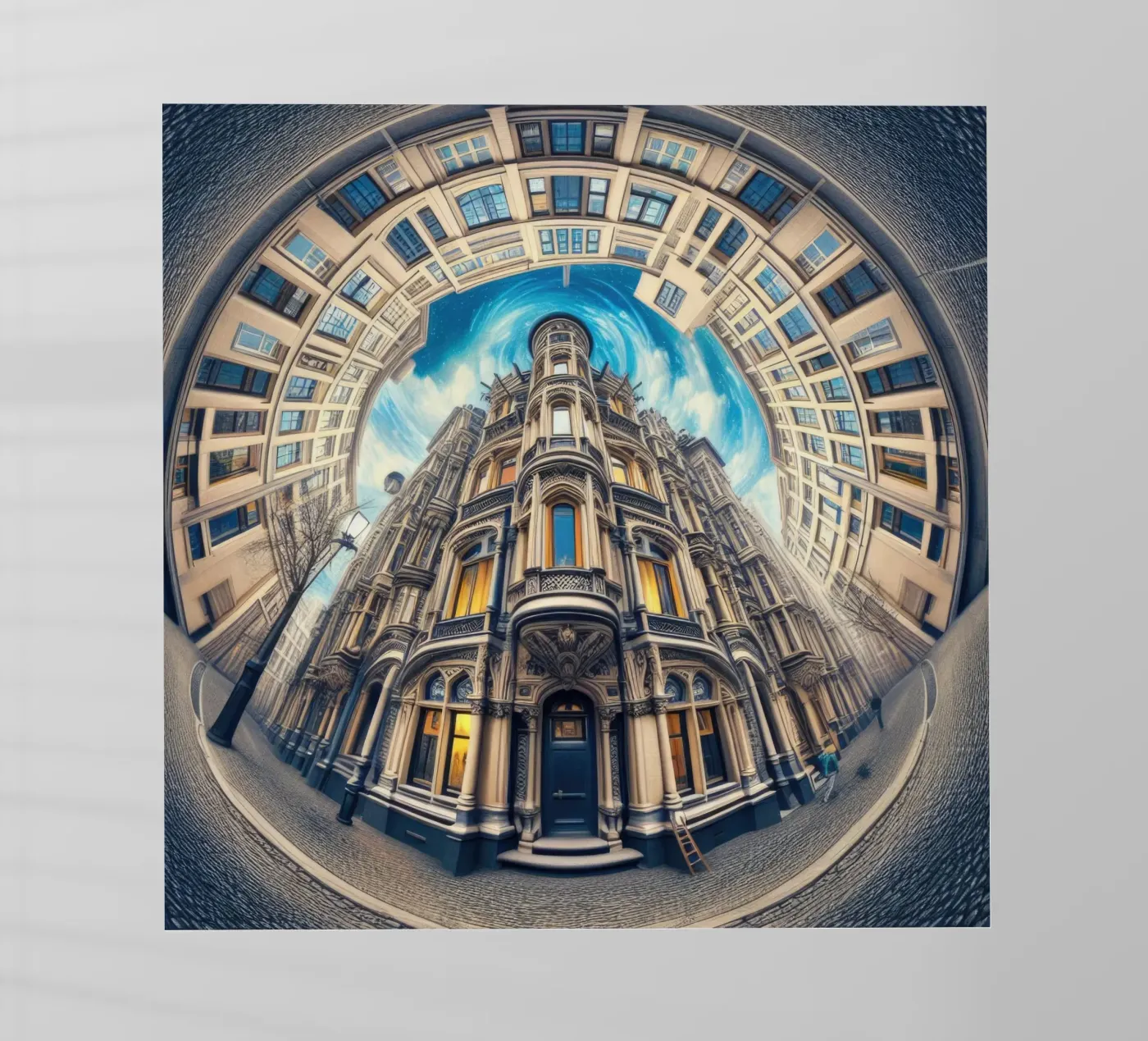 Sphere 059 - Circular Victorian Architecture backlit folie van Spheres