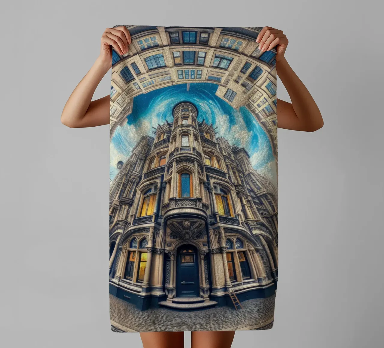 Sphere 059 - Circular Victorian Architecture towel by Spheres