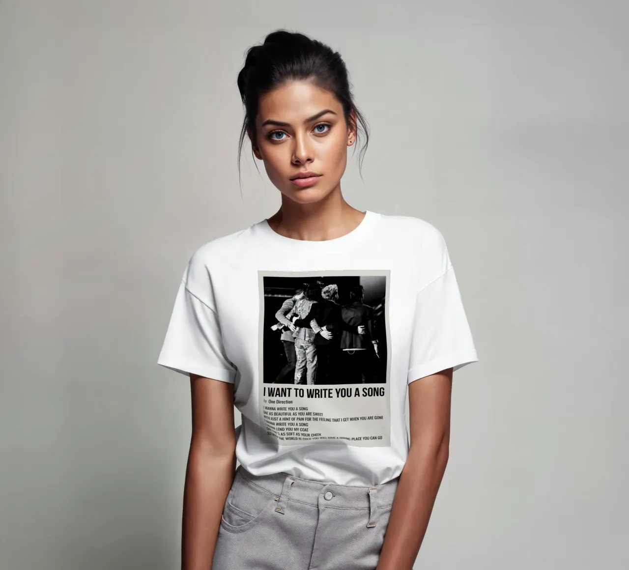 I WANT TO WRITE YOU A SONG by One Direction t-shirt by SoundStudio