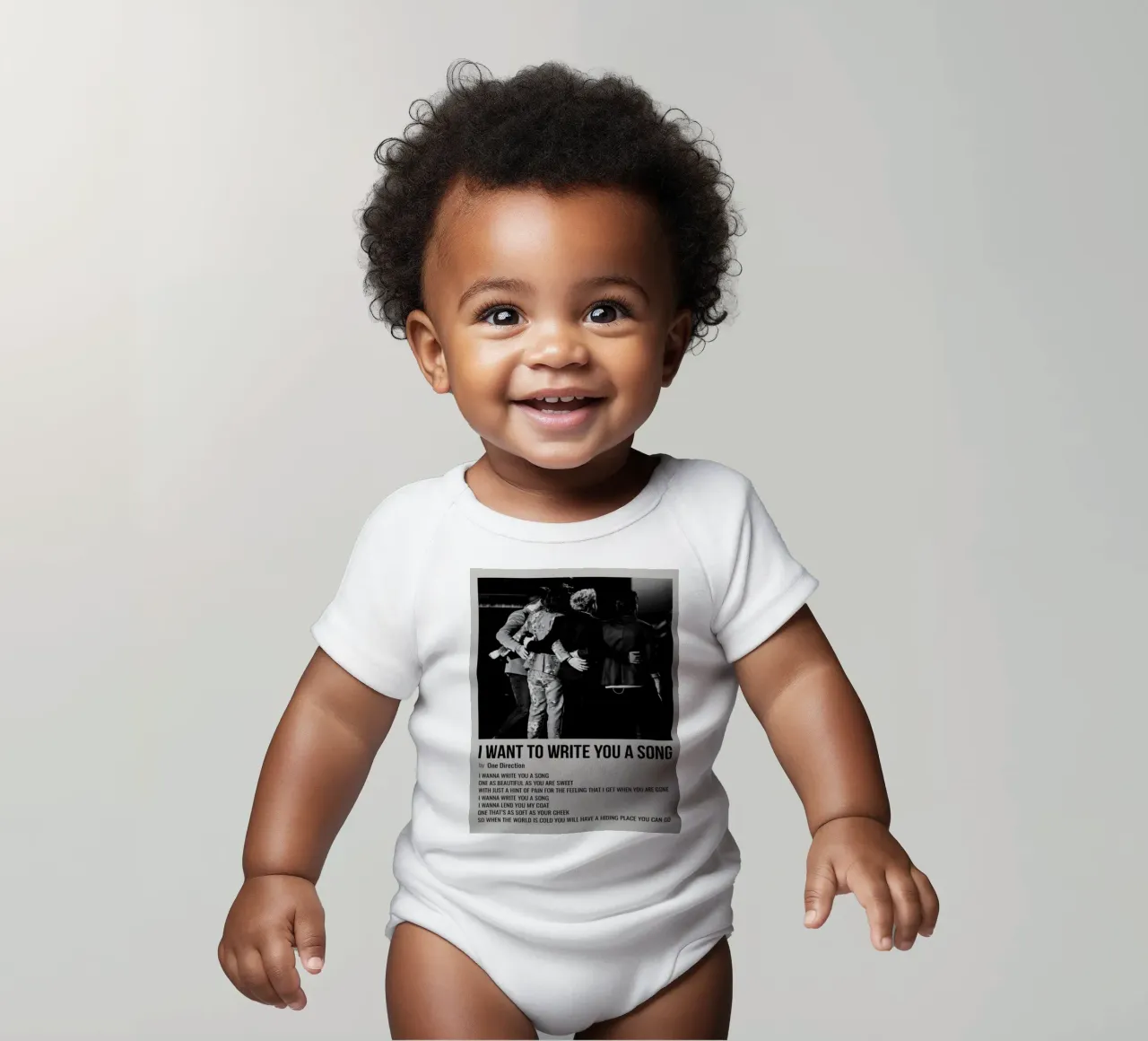 I WANT TO WRITE YOU A SONG by One Direction babyrompertje korte mouwen van SoundStudio
