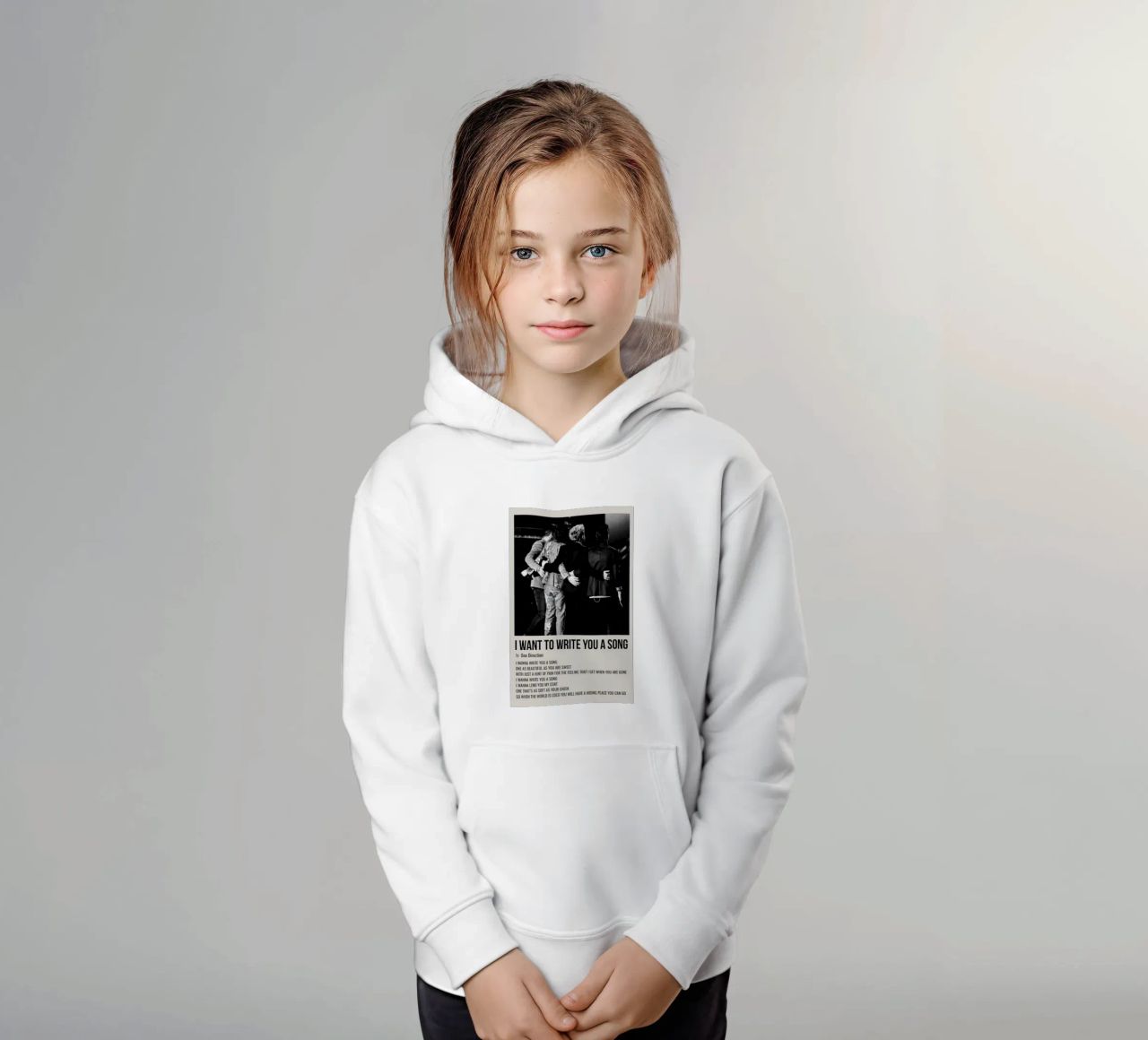 I WANT TO WRITE YOU A SONG by One Direction felpa bambino con cappuccio da SoundStudio
