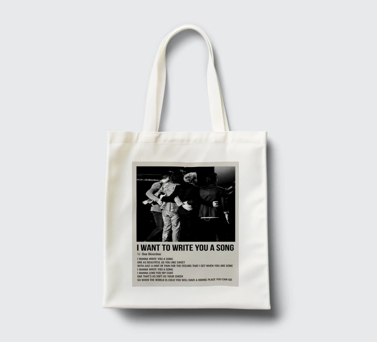 I WANT TO WRITE YOU A SONG by One Direction borsa in juta da SoundStudio