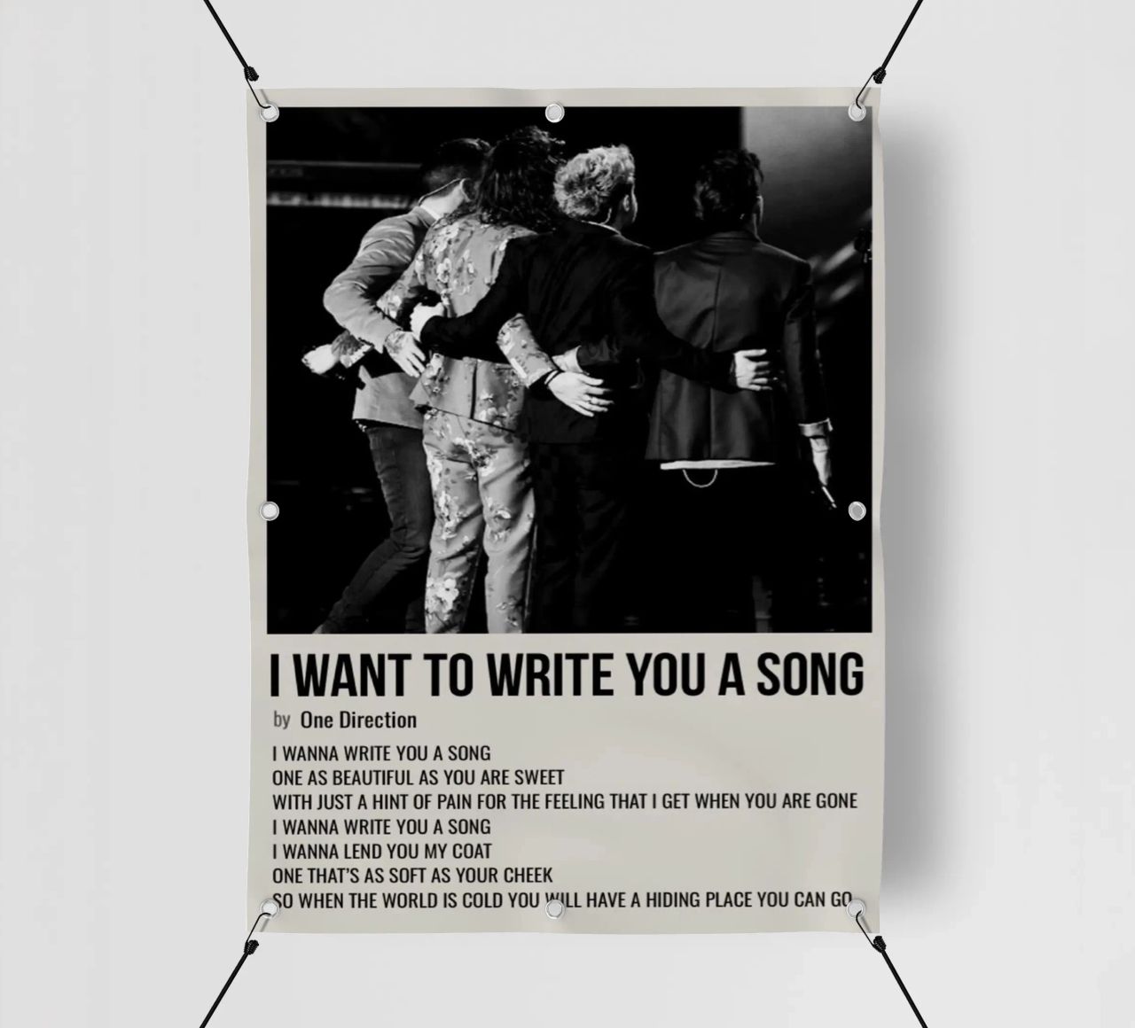 I WANT TO WRITE YOU A SONG by One Direction telo in pvc da SoundStudio