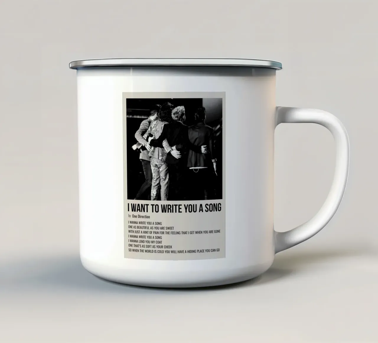 I WANT TO WRITE YOU A SONG by One Direction Emaille Tasse von SoundStudio