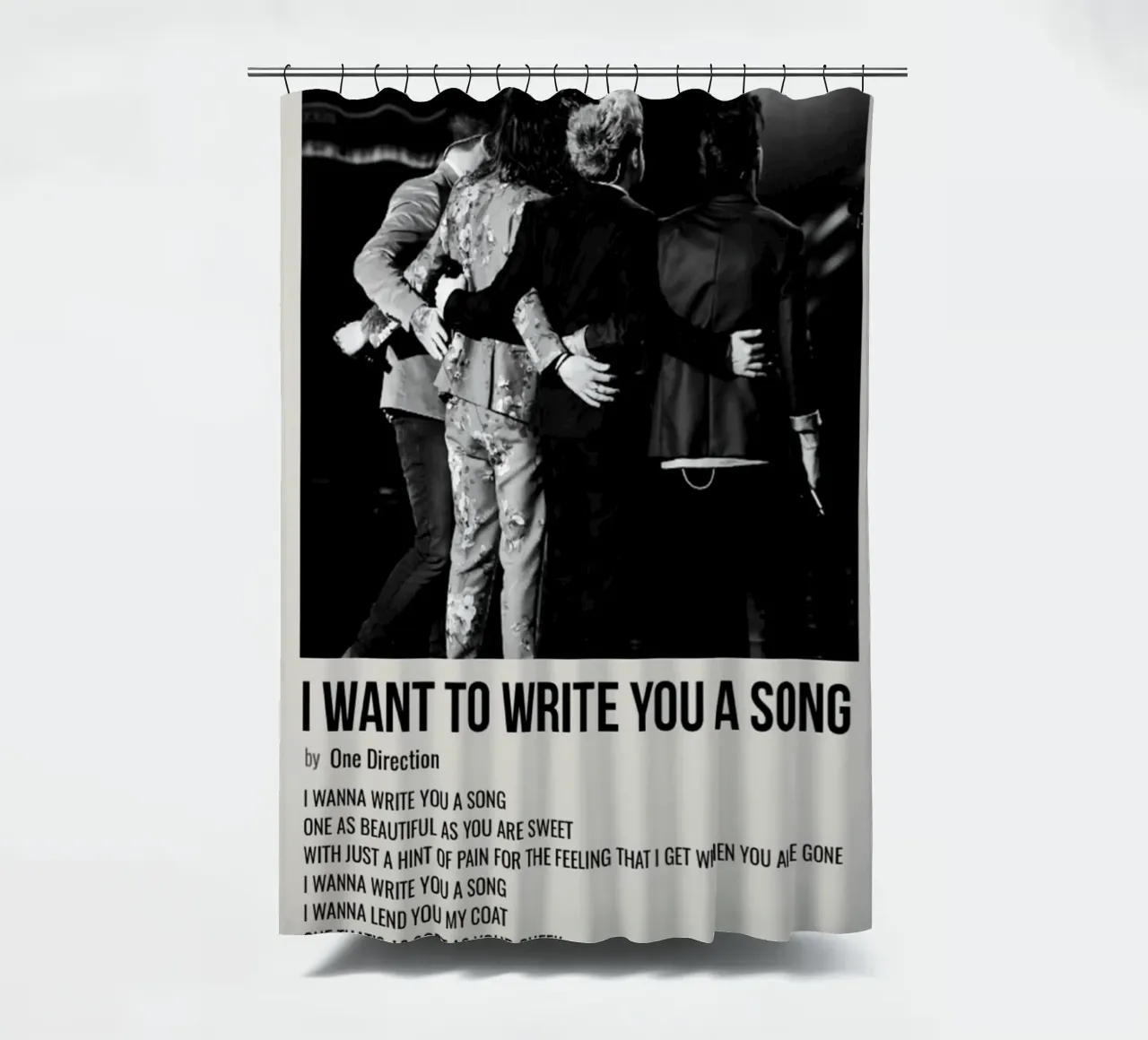 I WANT TO WRITE YOU A SONG by One Direction Duschvorhang von SoundStudio