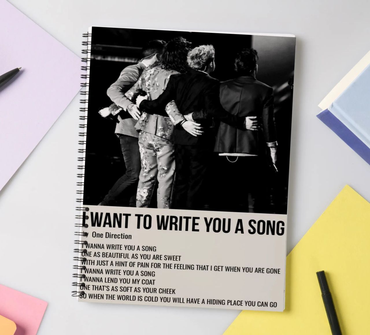 I WANT TO WRITE YOU A SONG by One Direction spiral notebook by SoundStudio