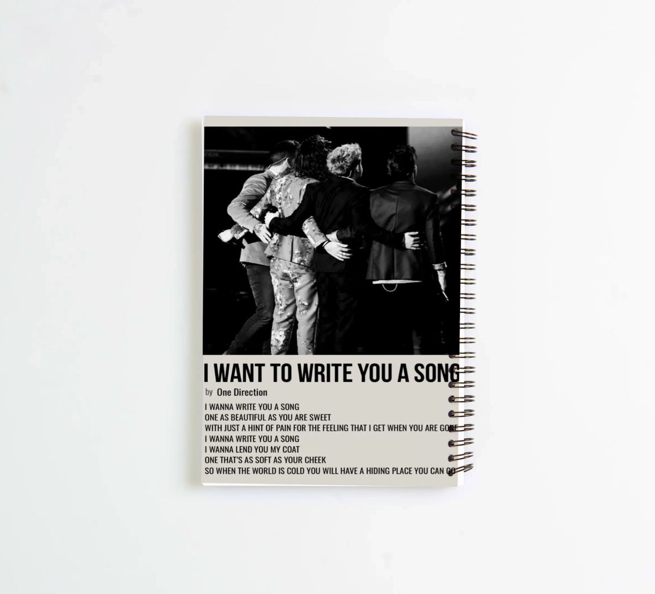 I WANT TO WRITE YOU A SONG by One Direction spiral notebook by SoundStudio