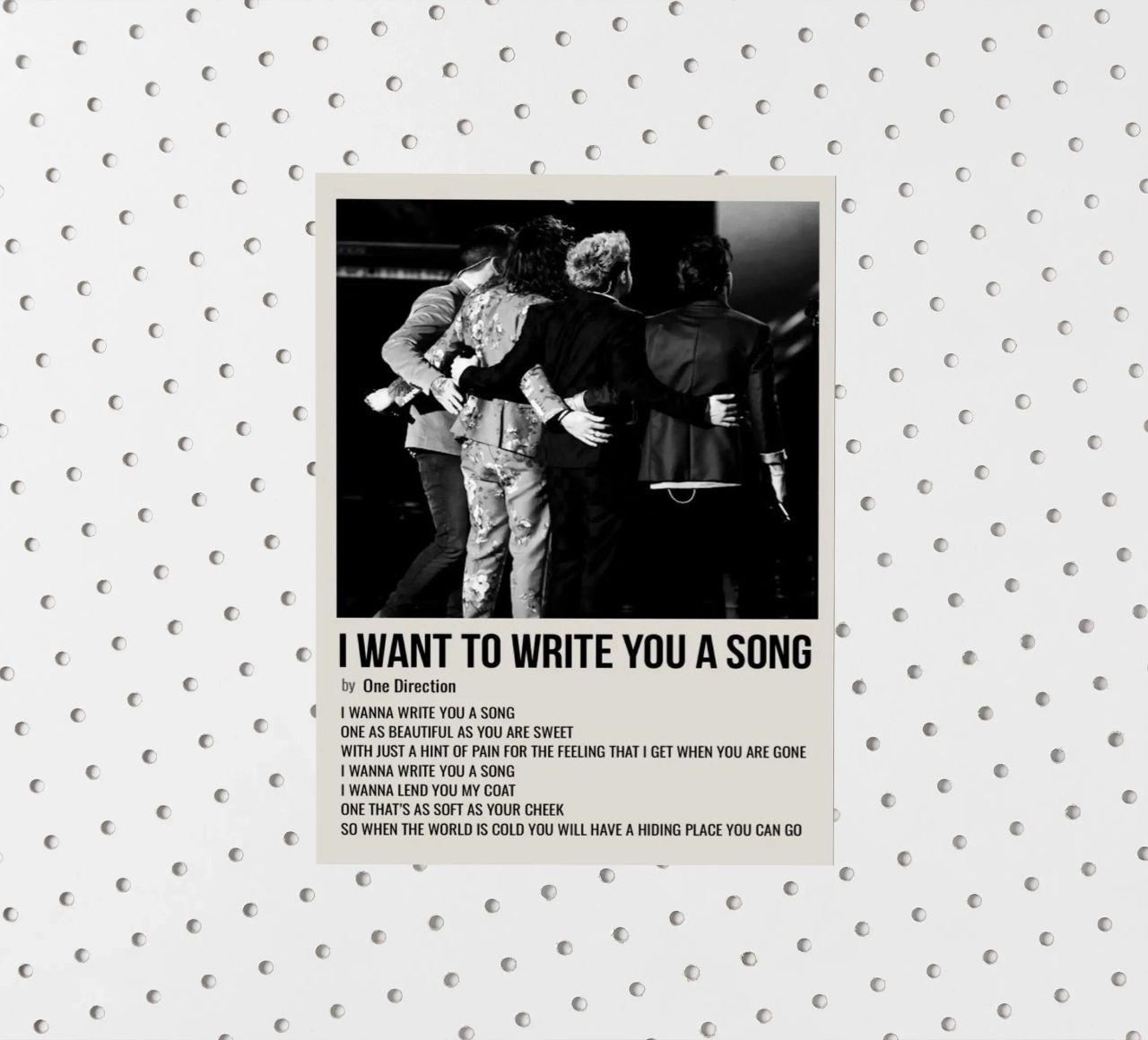 I WANT TO WRITE YOU A SONG by One Direction adesivo da SoundStudio